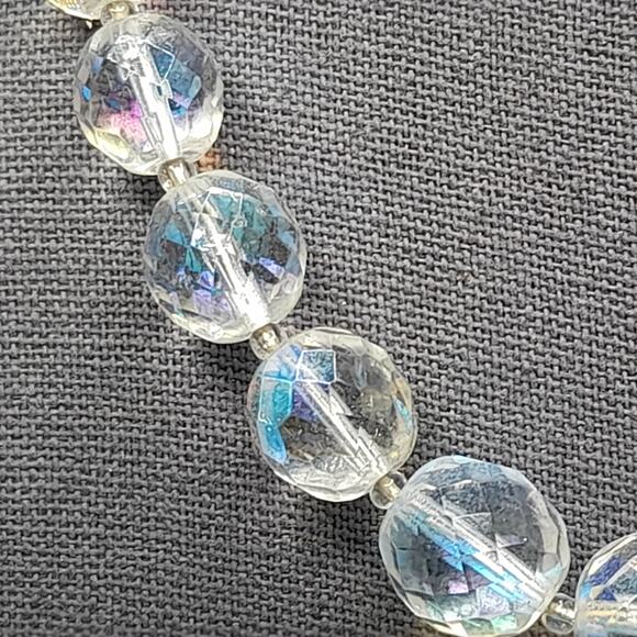 Vintage Fire Polished Graduated Bead Glass Necklace, 30 Inches - Picture 4 of 12